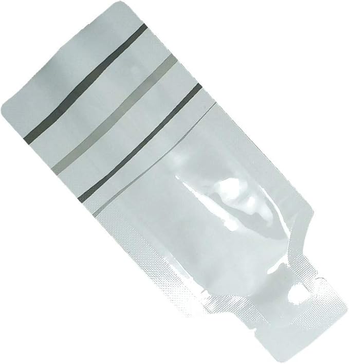 100 Pack 2.95x5.1 inch Heat Seal Sample Mylar Packets for Portable Travel Formula Toiletries Empty Disposable Liquid Shampoo Pouch Single Serving Coffee Powder Condiments Food Storage (White)
