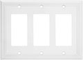 Henne Bery Sunken Pearls Heavy Duty Decorative Wall Plate Switch Plate Outlet Cover (Triple Decorator, White)