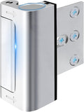 Home Security Door Reinforcement Lock Safety Latch Extra Front Doors Security Devices, Anti Door Kick in Safety Protector for Door Inside, Child Proof Aluminum Locks Silver 1Pack