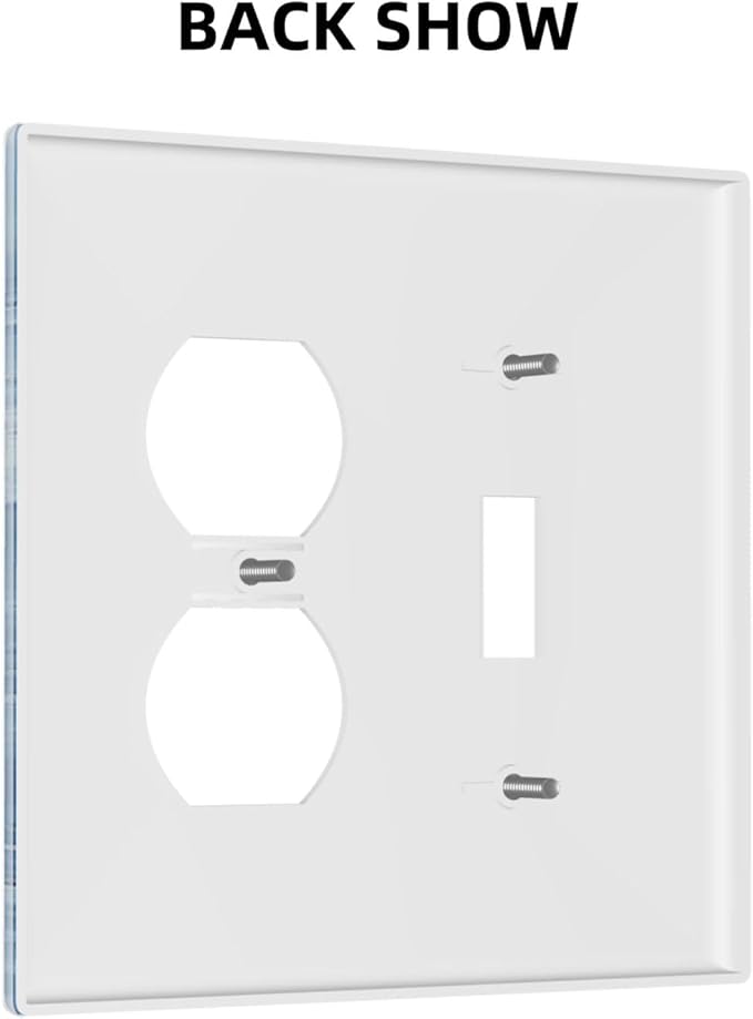 Outlet Covers Blue Marble Abstract Luxury Modern 2 Gang Decorative Switch Plates 1 Toggle Duplex Combo Light Switch Cover GFCI Electrical Wall Plates for Bathroom Bedroom Decor