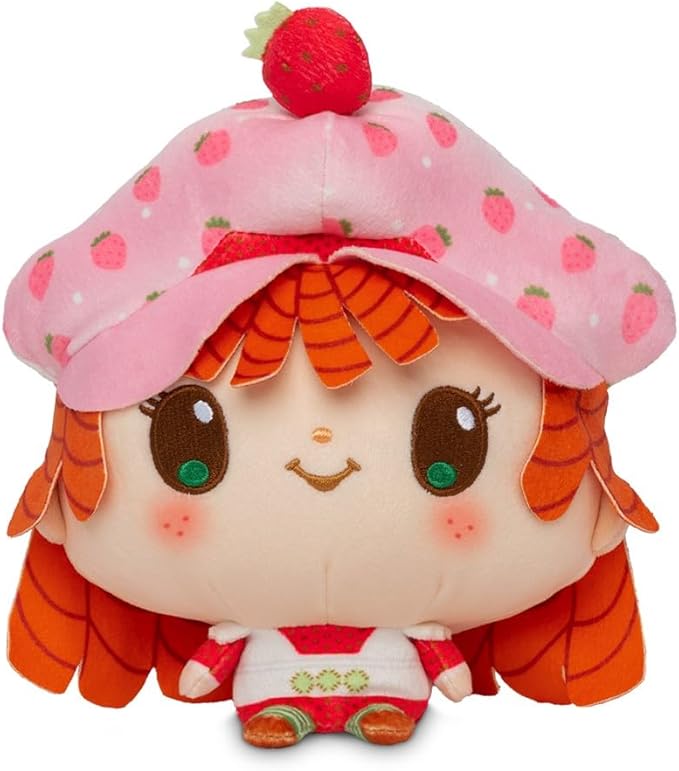 TeeTurtle Cloudheads Strawberry Shortcake Plush - 5-Inch Official Strawberry Scented Stuffed Animal with Embroidered Details - Soft Cuddly Plush Toys for Kids, Teens, and Adults