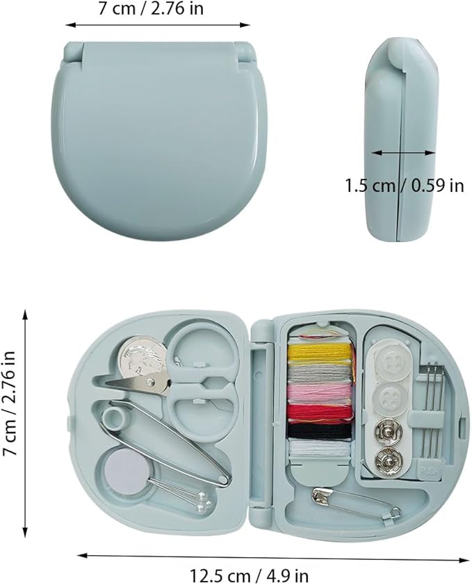 2 Pack Mini Travel Sewing Kit, Portable Travel Sewing Box Kit, Portable Heart-Shaped Box