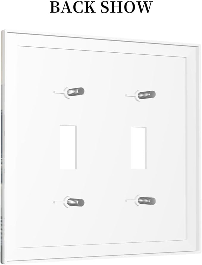 Decorative Switch Plates Prehistoric World Dinosaur Cartoon Fores 2 Gang Double Toggle Outlet Light Switch Cover Wall Plate Electrical Faceplate for Kids Room Nursery Decor
