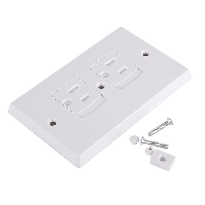 AUSTOR 12 Pack Baby Safety Electric Outlet Covers Baby Safety Self Closing Wall Socket Plugs Plate Alternate for Child Proofing