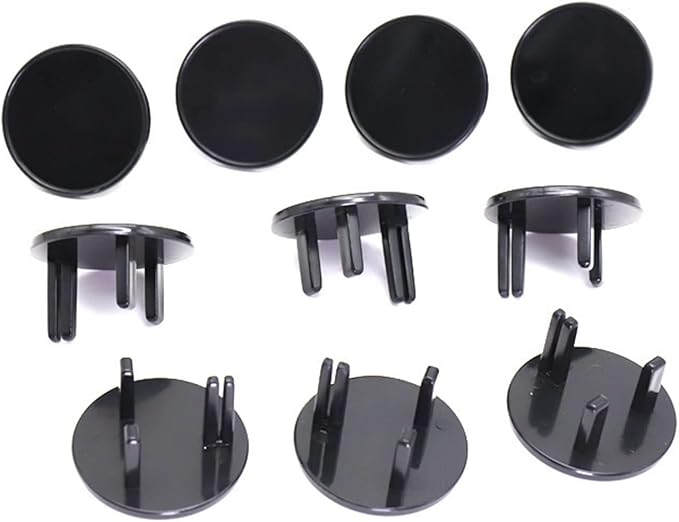 Firm Fixing, Safer for Kids, 3 Hole Outlet Cover with ABS Material, Protects Against Dust and (Black) baby proofing outlet cover outlet covers black