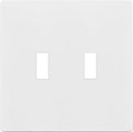 ENERLITES Screwless Double Toggle Switch Wall Plate, Child Safe Dual Light Switch Cover, Standard Size 2-Gang 4.68" x 4.73", Unbreakable Polycarbonate Thermoplastic, UL Listed, SI8812-W, Glossy, White