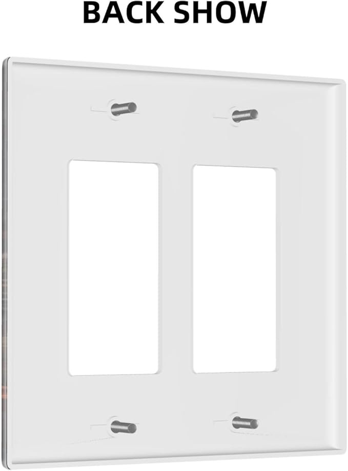 Decorative Art Light Switch Covers Maple Path 2 Gang Dual Rocker Outlet Switch plate Faceplate GFCI for Home Decor