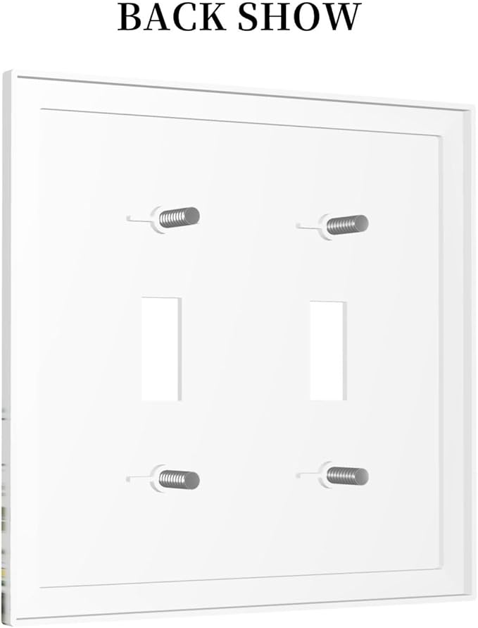 Decorative Switch Plates Cute Cat Wildflowers Boho Flowers Floral 2 Gang Double Toggle Outlet Light Switch Cover Wall Plate Electrical Faceplate For Nursery Kids Room Decor