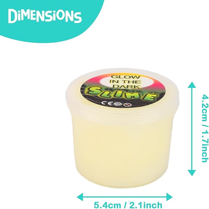 4 Pack Glow in The Slime Kit with Axolotl Charms, 4 Neon Party Favors for Kids, Sensory Toy for Boys & Girls, Non-Toxic, Stretchy, Gooey Fun, Birthday, Halloween, Classroom & Treat Bags