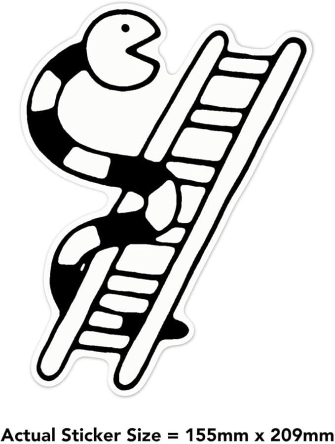 Azeeda 'Snakes & Ladders' White Premium Vinyl Decal Sticker – Waterproof, Durable & Easy to Apply - Ideal for Car Bumpers, Windows, Bins and More (DW00024895)