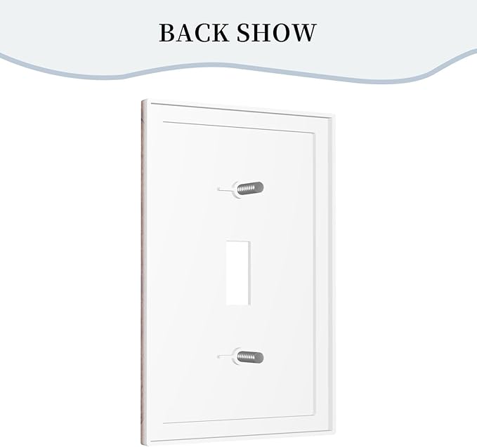 Decorative Switch Cover Plate with Wood Texture Rustic Vertical Planks Brown Design Single Gang Toggle Switch Plate Light Switch Covers Artistic Faceplate Vintage Aesthetic Kitchen/Bedroom