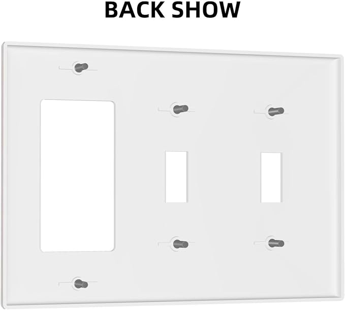 Rose Purple Pink 3 Gang 2 Toggle 1 Rocker/GFCI/Decorator Combination Light Switch Plate Decorative Triple Toggle Wall Plate Cover Electrical Switch Face Plate