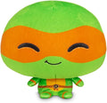 TeeTurtle Cloudheads Michelangelo Plush - 5-Inch Official Teenage Mutant Ninja Turtles Stuffed Animal with Embroidered Details - Soft Cuddly Plush Toys for Kids, Teens, and Adults
