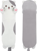 28 inch Cat Plush Body Kitty Pillow, Soft Giant Doll Cute Kitten Squishy Cat Stuffed Animal Toy Gifts for Kids, Birthdays