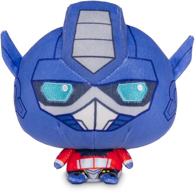TeeTurtle Cloudheads Optimus Prime Plush - 5-Inch Official Transformers Stuffed Animal with Embroidered Details - Soft Cuddly Plush Toys for Kids, Teens, and Adults