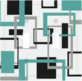 Geometric Turquoise Black Gray Modern Abstract Boho Decorative Switch Plates 2 Gang Double Toggle Outlet Light Switch Cover Wall Plate Electrical Faceplate for Office Nursery Decor