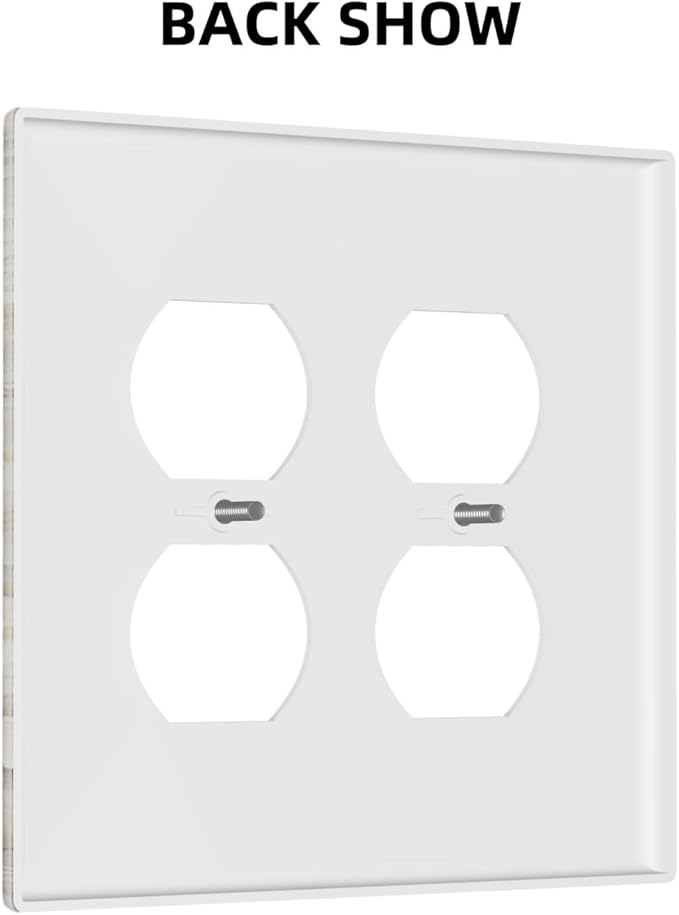 Vintage Letter Paper Wildflowers Dragonfly Daisy Floral Outlet Covers 2 Gang Double Duplex Decorative Light Switch Covers Electrical Wallplates Socket Faceplate for Farmhouse Bedroom Decor