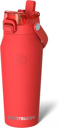 Frost Buddy 16oz Insulated Water Bottle with Straw & Chug Lid | Leak-Proof Stainless Steel | 24-Hours Cold | Sweat-Proof, Cup Holder Friendly | Ideal for Gym, Travel, Sports & Everyday Hydration