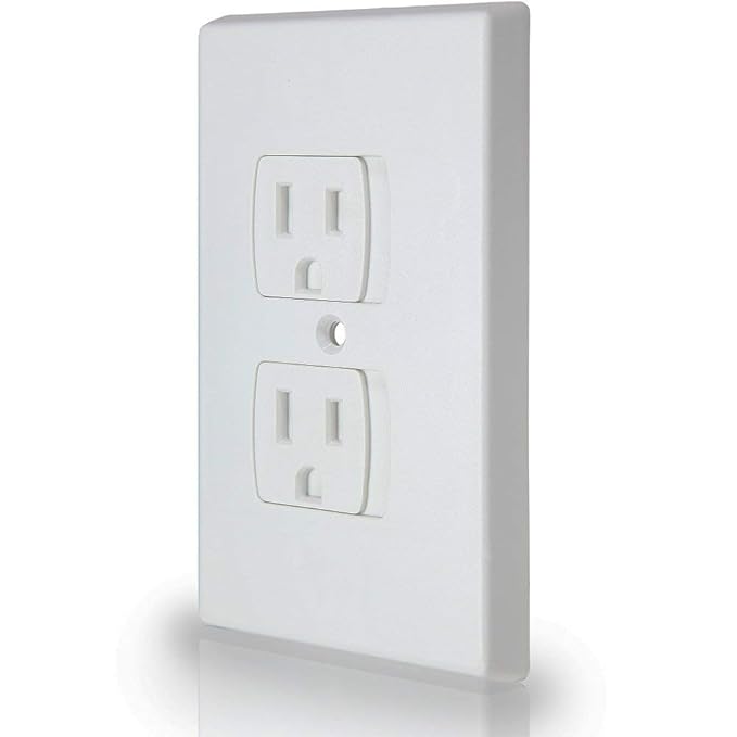 Self-Closing Baby Proof Outlet Covers Baby Proofing - An Alternative To Plug Covers for Electrical Outlets and Outlet Protectors (3 pack)