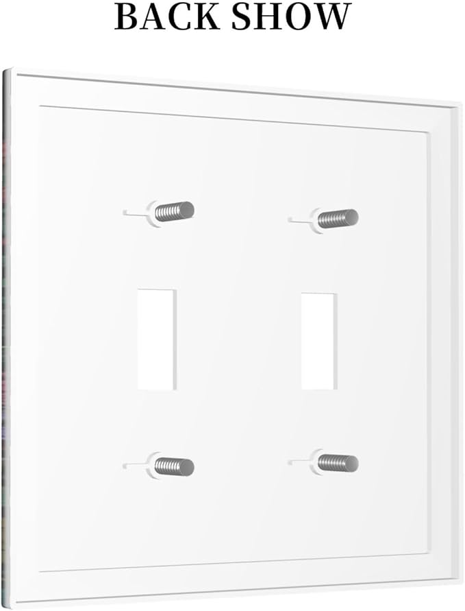 Decorative Light Switch Cover Plate Brainstorming Sketches of Weeds Wildflowers Plants 2 Gang Wall Plate Oversized Double Toggle Two Switch Wall Cover Plate Face Plate