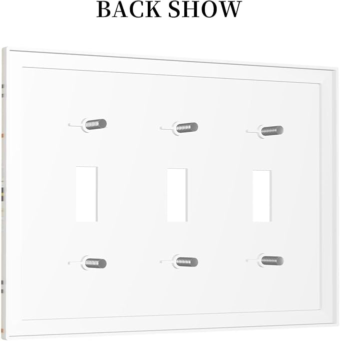 Decorative Light Switch Cover Plate Construction Vehicle Yellow Trucks Diggers 3 Gang Wall Plates for Electrical Triple Toggle Switch Plate Covers Outlet Covers Faceplate for Home Decor