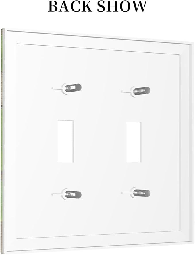 Decorative Switch Plates Sunflowers Rustic Wood 2 Gang Double Toggle Outlet Light Switch Cover Wall Plate Electrical Faceplate For Farmhouse Cabin Decor