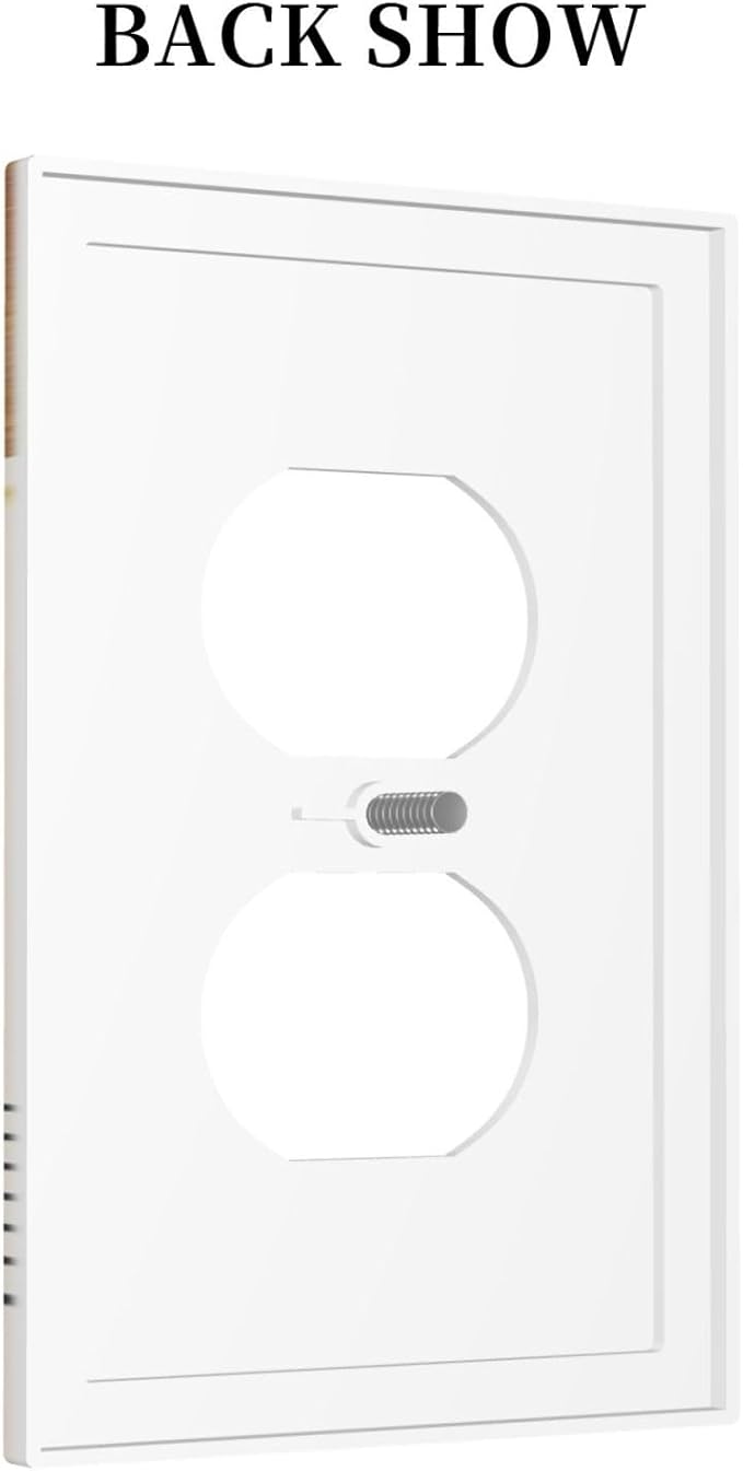 Mid Century Beige Boho Abstract Sun Vintage Arch 1 Gang Outlet Plate Decorative Single Duplex Wall Plate Covers Electrical Receptacle Light Switch Cover Faceplate Switchplate for Country Bedroom Decor