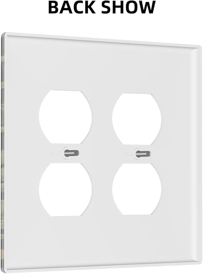 Fox Morris Plants Flowers Vine Colorful Floral Outlet Covers 2 Gang Double Duplex Decorative Light Switch Covers Electrical Wallplates Socket Faceplate For Bed Room Living Room Decor