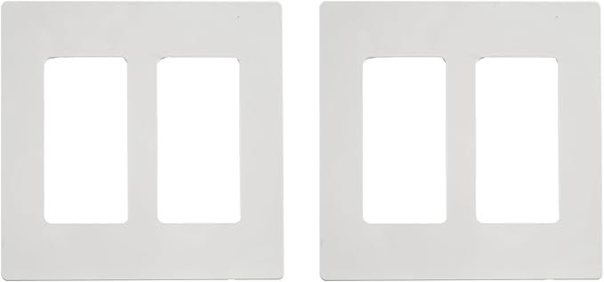 Screwless Wall Plates UL Listed Outlet Covers Child Safe Electrical Outlet Cover Easy Install Switch Plate Heat Resistant Modern Decor for Home Office 2-Pack Matte White