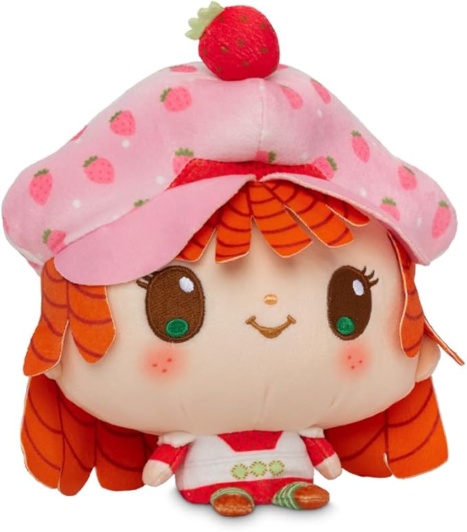 TeeTurtle Cloudheads Strawberry Shortcake Plush - 5-Inch Official Strawberry Scented Stuffed Animal with Embroidered Details - Soft Cuddly Plush Toys for Kids, Teens, and Adults