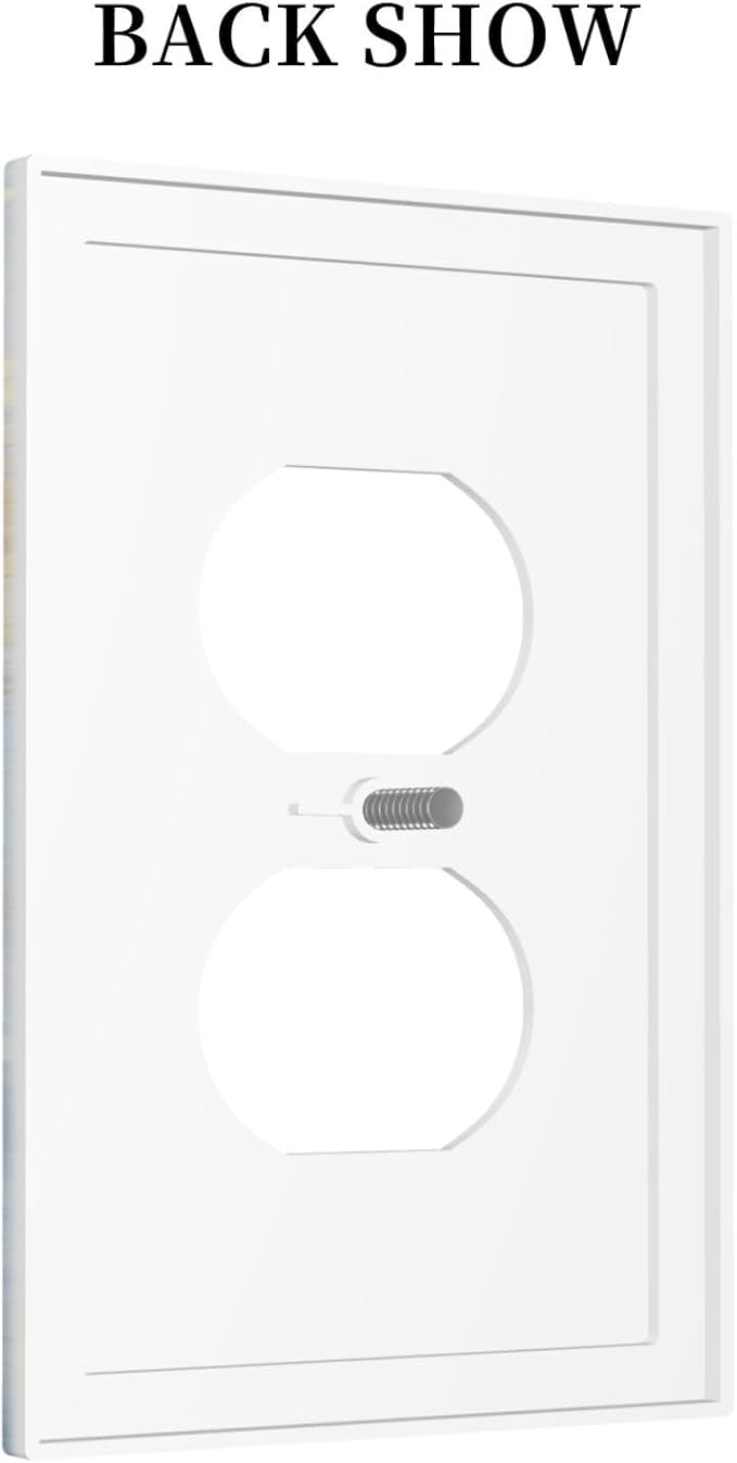 Decorative Outlet Covers Motivational Quotes Blue Abstract Texture 1 Gang Duplex Light Switch Cover Plate Unique Wall Plates for Electrical Outlets Switch Plate Covers for Home Decor
