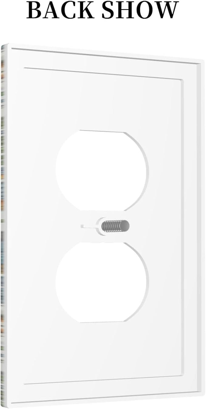 William Morris Strawberry Thrush Birds Vintage Floral Flowers Plant 1 Gang Electrical Duplex Outlet Covers Receptacle Light Switch Cover Decorative for Country Bedroom Home Living Room Décor