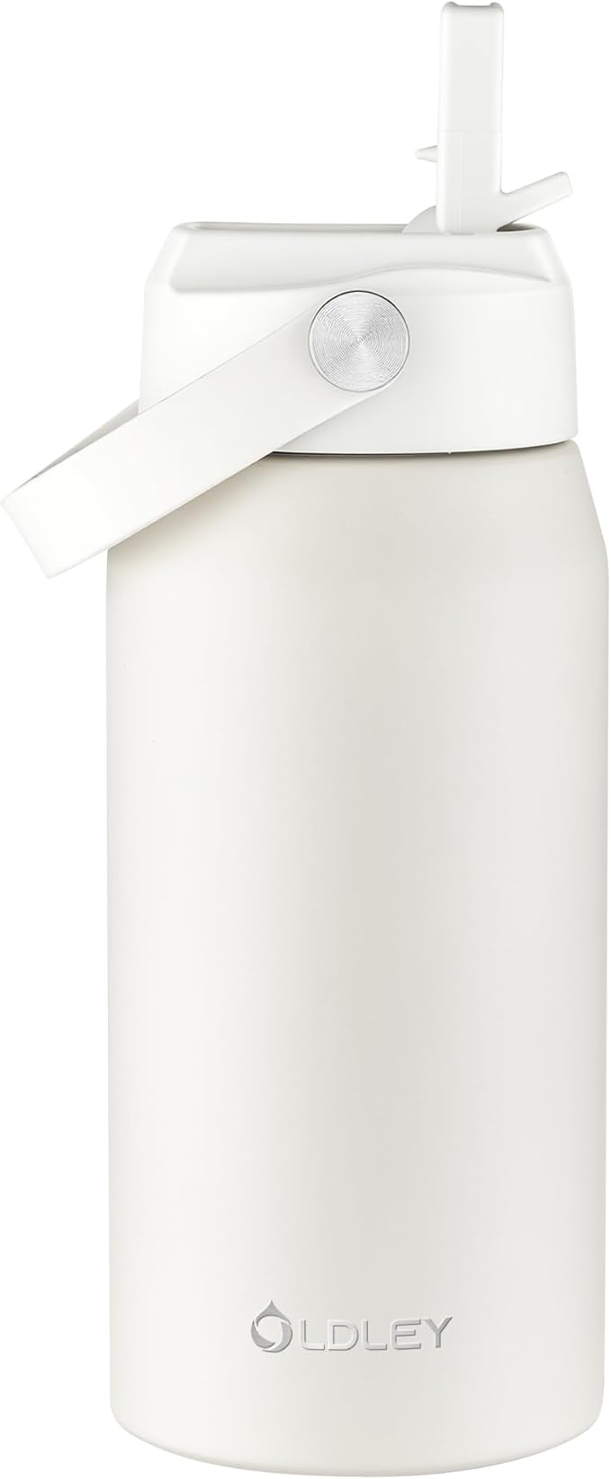 Oldley 18oz Insulated Water Bottle with Straw, Stainless Steel Water Bottle for Sports, Travel, School, BPA-Free Sports Bottles for Adult Kids, Leak-Proof, Beige