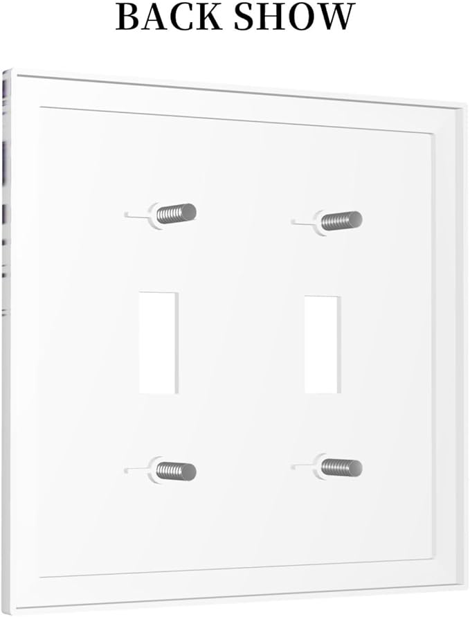 Decorative Light Switch Cover Plate Purple Eucalyptus Boho Olive Leaves Country Unique 2 Gang Wall Plate Cover Double Toggle Switch Plate Covers Electric Dual Device Electrical Faceplate