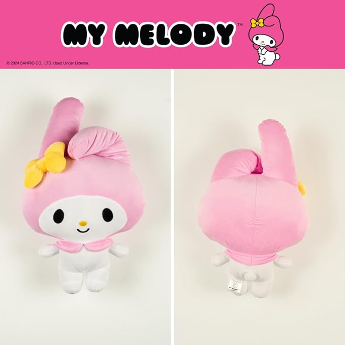 My Melody Sanrio Bedding Super Soft Plush Decorative Throw Cuddle Pillow, (Officially Licensed Product) By Franco Collectibles