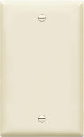 ENERLITES Blank Device Wall Plate, Gloss Finish, Standard Size 1-Gang 4.50" x 2.76", Polycarbonate Thermoplastic, 8801-LA, Light Almond