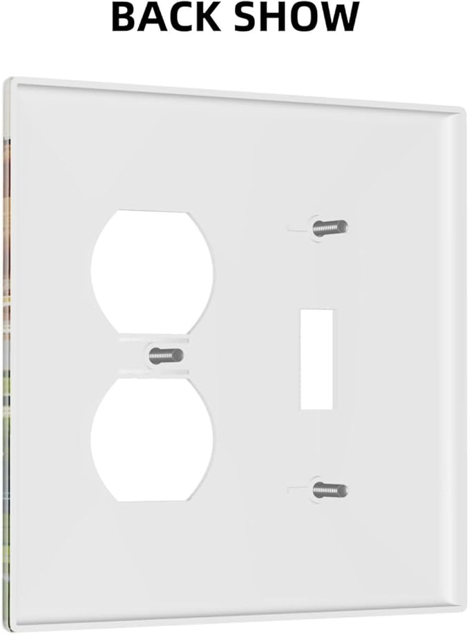 Giraffe Single Toggle Duplex Combo Outlet Wall Plate Decorative 2 Gang Light Switch Covers Electrical Switchplate Home Decorate Faceplat for Bathroom Bedroom Kitchen Room 4.5 x 4.5 Inch