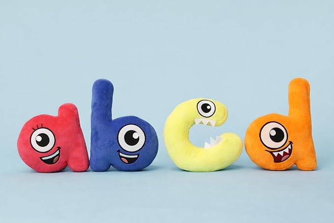 Alphabet Plush Toy Set for Kids - Stuffed Alphabet Letter Toys ABCD- Machine Washable - Perfect for ABCs Learning - Educational Preschoolers, Kids Ages 3, 4, 5 - Plush Toys
