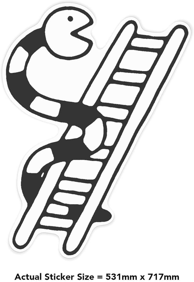 Azeeda 'Snakes & Ladders' White Premium Vinyl Decal Sticker – Waterproof, Durable & Easy to Apply - Ideal for Car Bumpers, Windows, Bins and More (DW00155450)