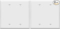 ENERLITES Blank Device Wall Plate, 2-Gang 4.88" x 4.92", Mid-Size, Unbreakable Polycarbonate Thermoplastic, UL Listed, 8802M-W, White, 2-Gang Mid Size (Pack of 2)