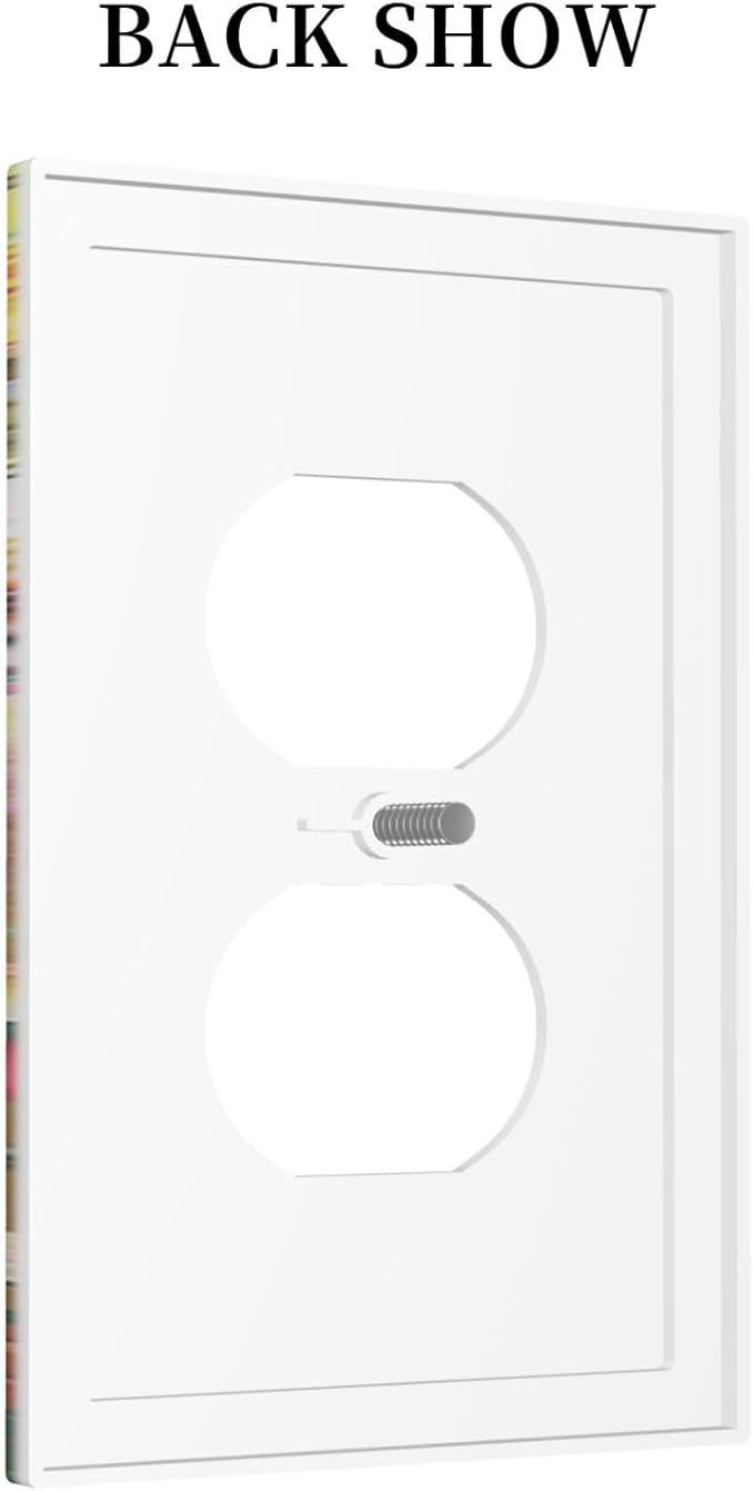 Fall Colorful Sunflower Floral 1 Gang Wall Plate Single Duplex Outlet Cover Receptacle Decorative Light Switch Cover Plate Electrical Faceplate Socket for Bedroom Bathroom Kitchen Decor