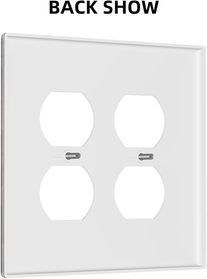 Decorative Outlet Covers Rustic Barn Doors Vintage Brown Wood Plank 2 Gang Wall Plate Double Duplex Light Switch Cover Switch Plate Covers Faceplate for Farmhouse Bedroom Decor