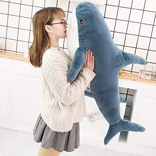 XIAOHONG 30inch Shark Stuffed Animal Toy,Plush Shark Toys,Stuffed Animal Sharks,Soft Shark Cushion Pillow Shark Plush Pillow Stuffed Toy Throw Pillow for Home Decoration Kids Gift