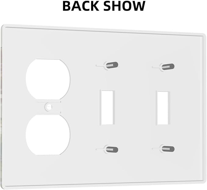 Giraffe 2 Toggle 1 Duplex Receptacle Outlet Cover Wall Plate Decorative 3 Gang Light Switch Covers Electrical Switchplate Home Decorate Faceplat for Bathroom Bedroom Kitchen Room 4.5 x 6.4 Inch