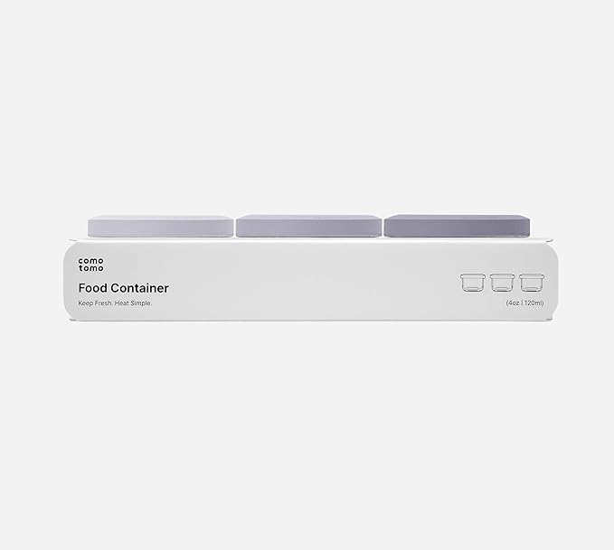 Comotomo 'Smart Vent' Baby Food Container, Gray, Set of 3