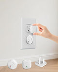 Outlet Covers Baby Proofing, 24 Pack Plug Covers Baby Proofing, Outlet Plug Covers for US 3-Prong to Prevent Electric Shock, Outlet Covers for Home, Office, School, Kindergarten, White