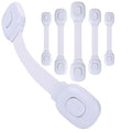Fursafe&Q Baby Cabinet Locks, Child Safety Cabinet Proofing -Child Safety Strap Locks Adhesive Drawer Fridge Ovens Door Toilet Latches No Drill Multi-Purpose for Furniture Kitchen Lock (White, 6Pack)