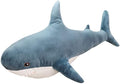 OUKEYI 30 Inch Giant Shark Stuffed Animal Pillow, Soft Shark Toys Big Shark Plush Pillows for Kids,Comfortable Sleeping Pillow Back Cushion Doll Gift for Kids(Blue)