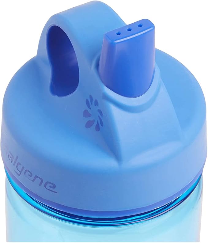 Nalgene Kids Sustain Grip-N-Gulp Water Bottles Made with Material Derived from 50% Plastic Waste, Leak Proof Sippy Cup, Durable, BPA and BPS Free, Dishwasher Safe, Reusable, 12 Ounces, Orange Volcano