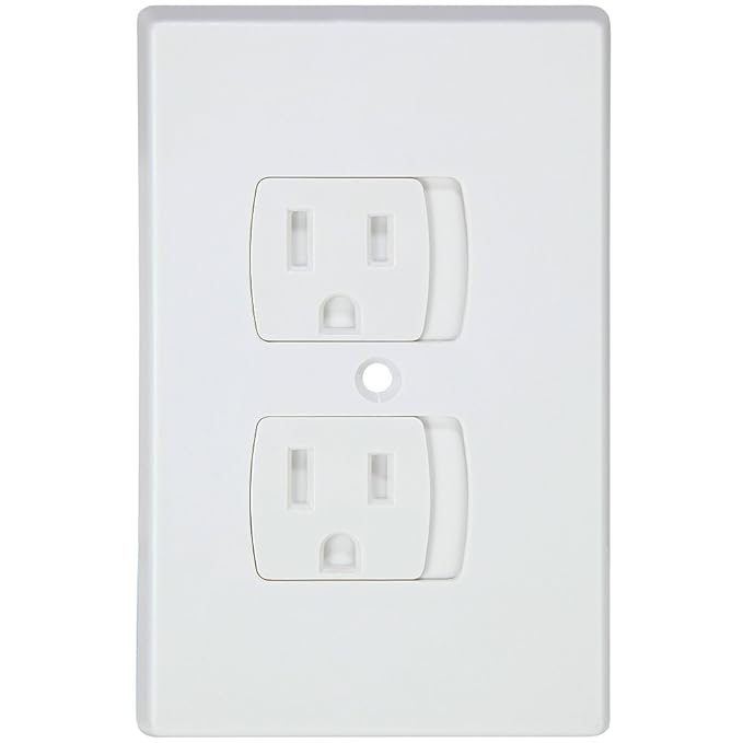 Self-Closing Baby Proof Outlet Covers Baby Proofing - An Alternative To Plug Covers for Electrical Outlets and Outlet Protectors (3 pack)